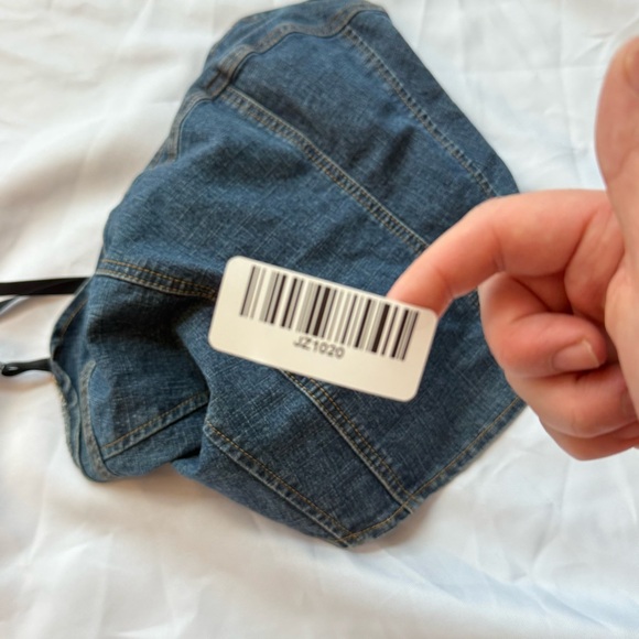 Vintage BONGO Light Blue Corset Denim Top - Picture 6 of 10